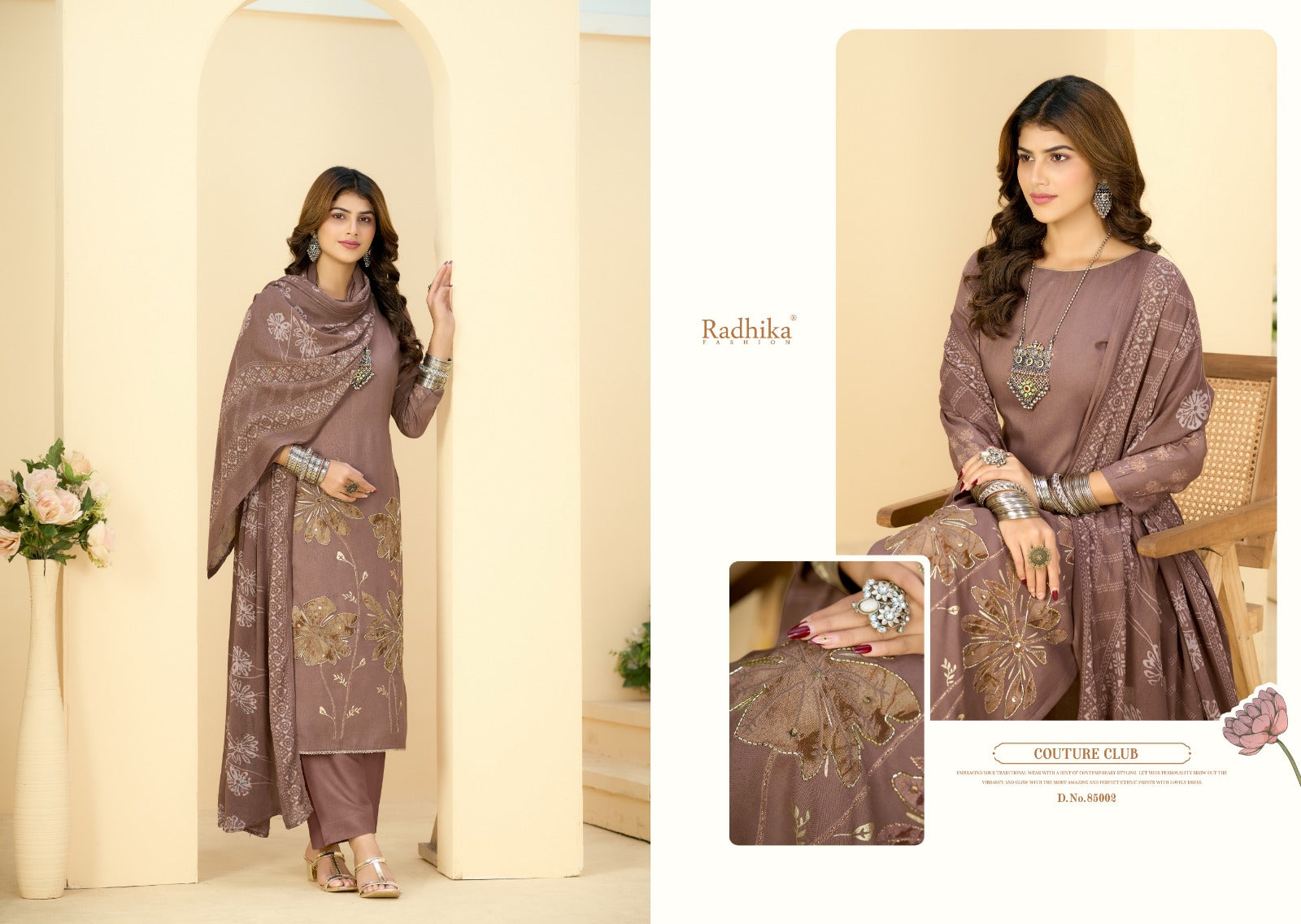 Firoza Vol 2 Radhika Fashion Azara Pure Viscose Karachi Salwar Suits Supplier Gujarat