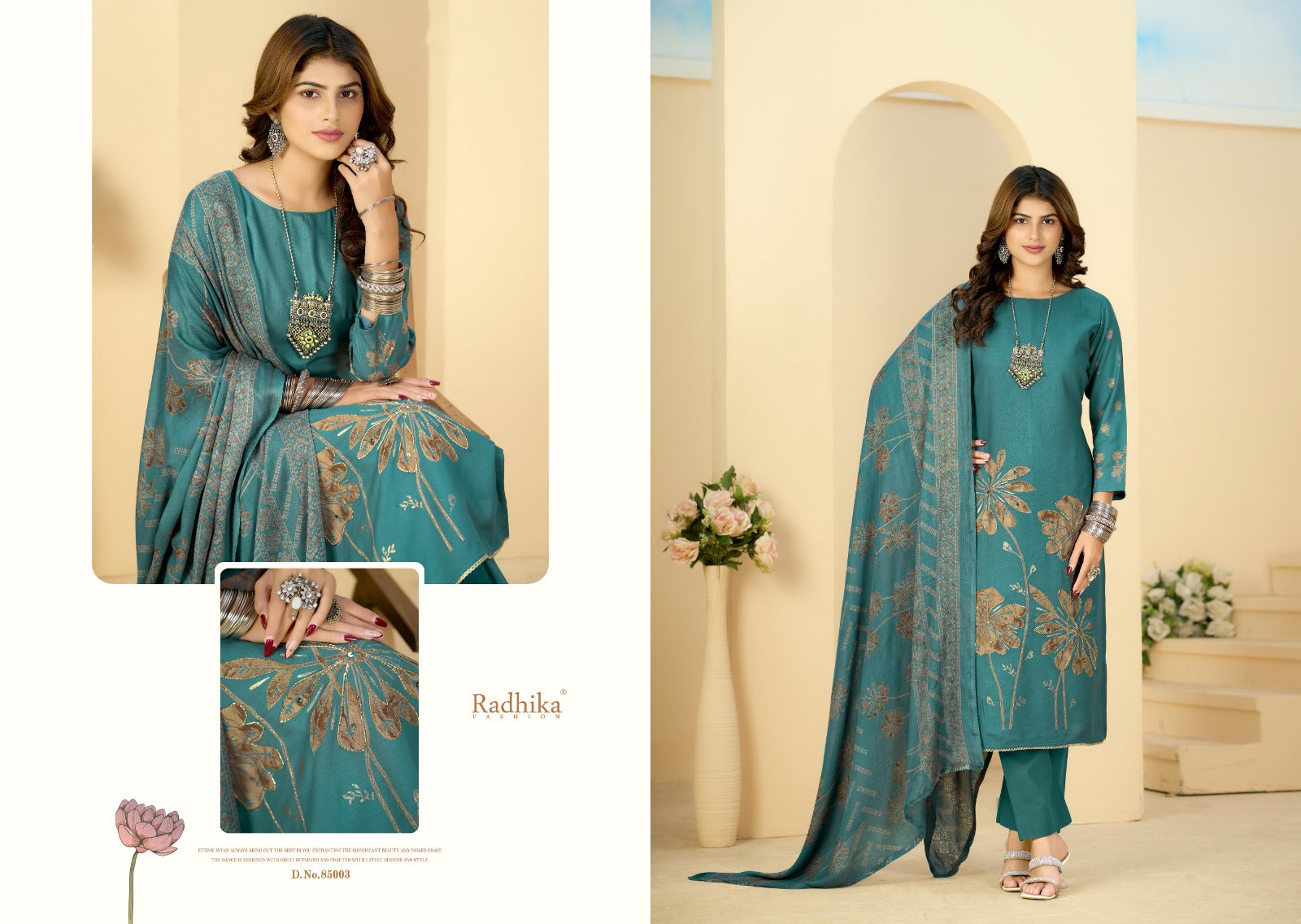 Firoza Vol 2 Radhika Fashion Azara Pure Viscose Karachi Salwar Suits Supplier Gujarat