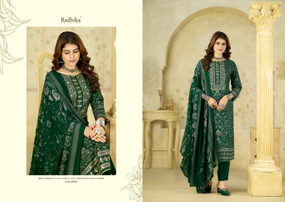 Firoza Vol 3 Radhika Fashion Azara Viscose Reyon Karachi Salwar Suits Wholesale Price