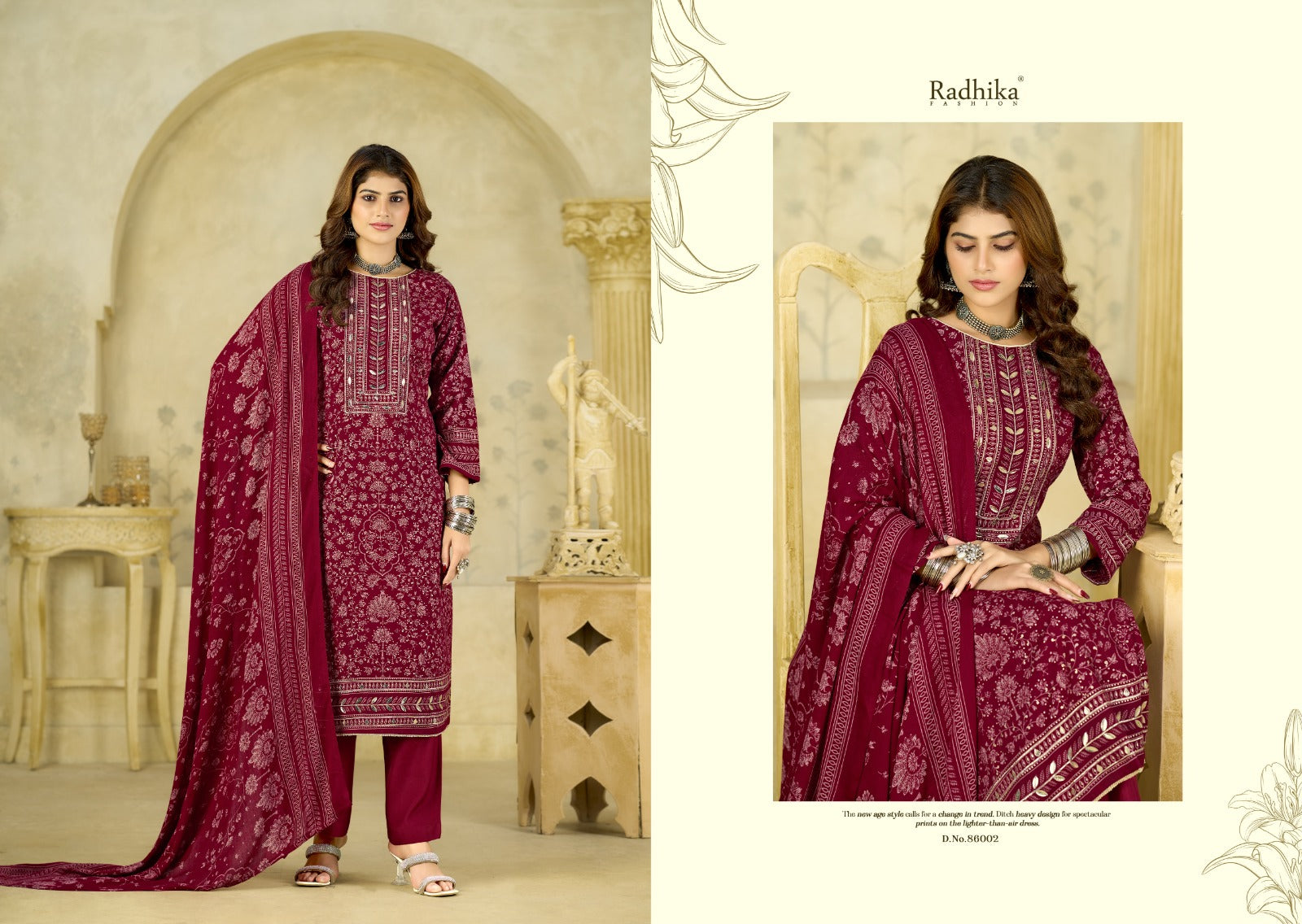 Firoza Vol 3 Radhika Fashion Azara Viscose Reyon Karachi Salwar Suits Wholesale Price