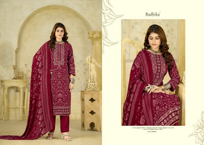 Firoza Vol 3 Radhika Fashion Azara Viscose Reyon Karachi Salwar Suits Wholesale Price