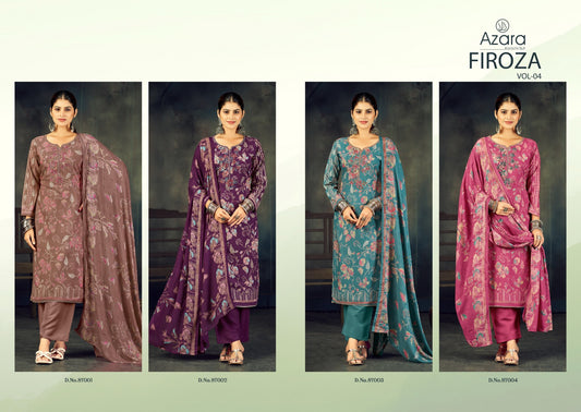 Firoza Vol 4 Radhika Fashion Azara Viscose Reyon Karachi Salwar Suits Wholesale Price