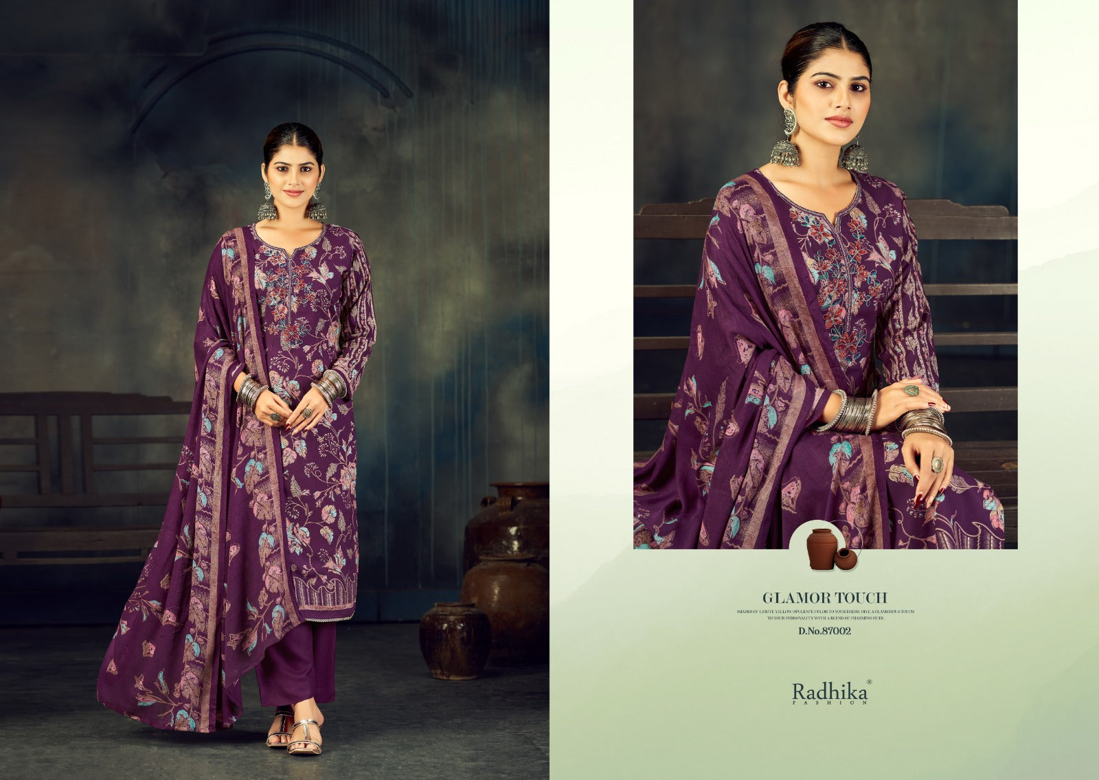 Firoza Vol 4 Radhika Fashion Azara Viscose Reyon Karachi Salwar Suits Wholesale Price