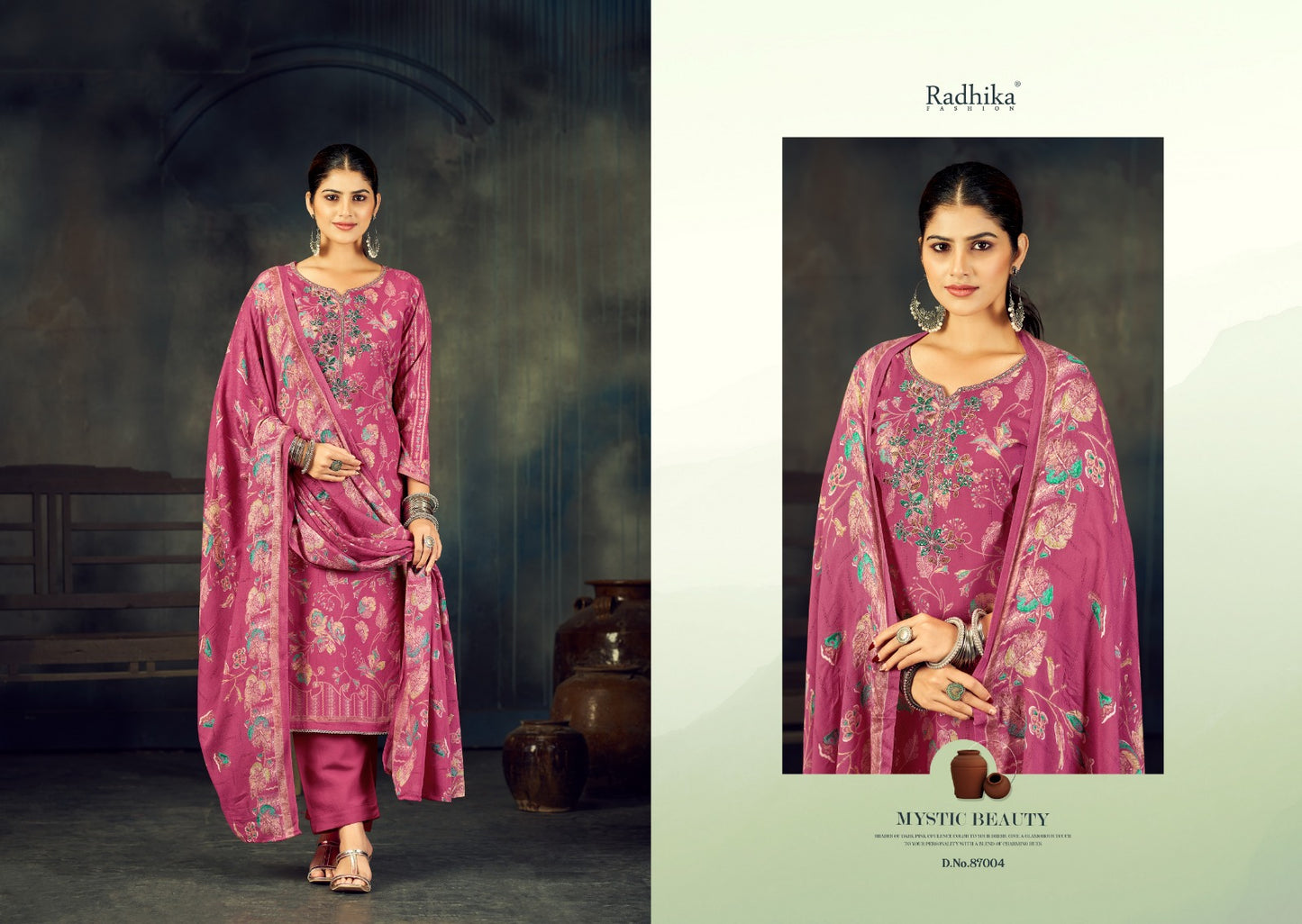 Firoza Vol 4 Radhika Fashion Azara Viscose Reyon Karachi Salwar Suits Wholesale Price