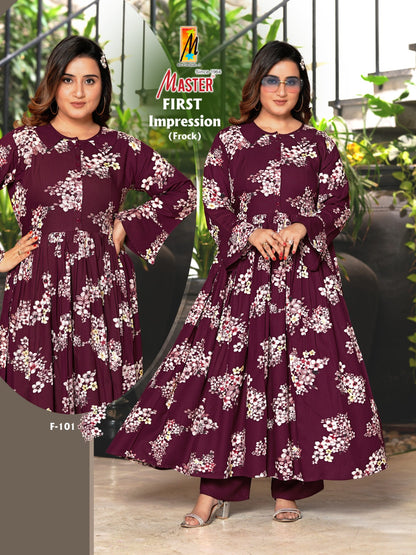 First Impression Master Rayon Kurti Pant Set Supplier