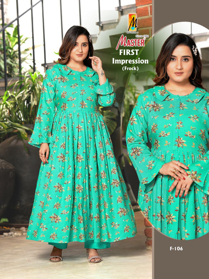 First Impression Master Rayon Kurti Pant Set Supplier