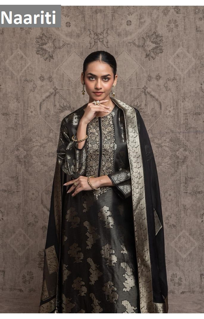Firzit 2913 Naariti Silk Jacquard Pant Style Suits Supplier