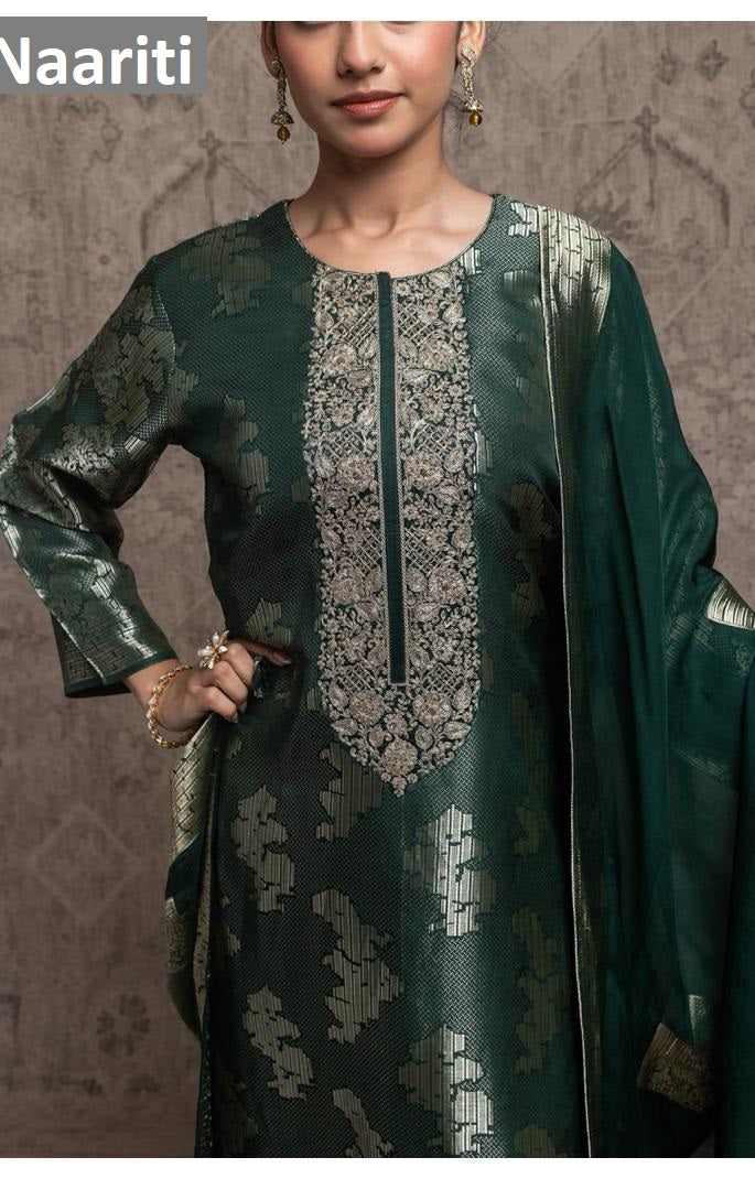 Firzit 2913 Naariti Silk Jacquard Pant Style Suits Supplier