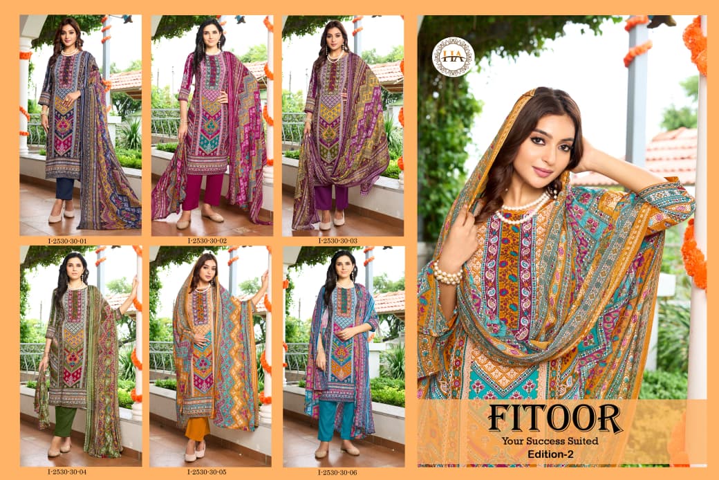 Fitoor Edition 2 Harshit Fashion Viscose Reyon Karachi Salwar Suits Wholesaler Ahmedabad