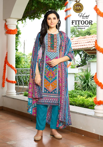 Fitoor Edition 2 Harshit Fashion Viscose Reyon Karachi Salwar Suits Wholesaler Ahmedabad