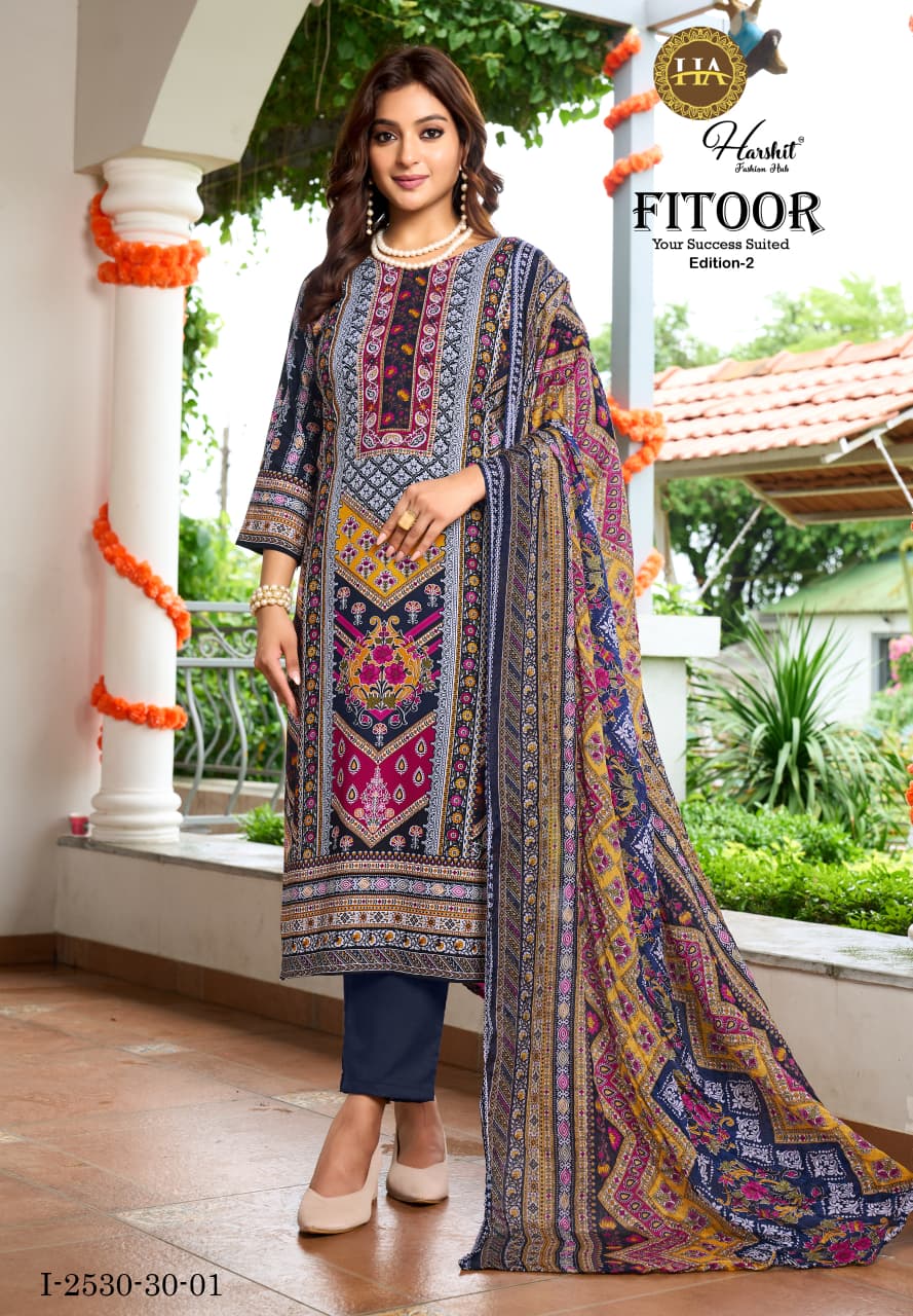 Fitoor Edition 2 Harshit Fashion Viscose Reyon Karachi Salwar Suits Wholesaler Ahmedabad
