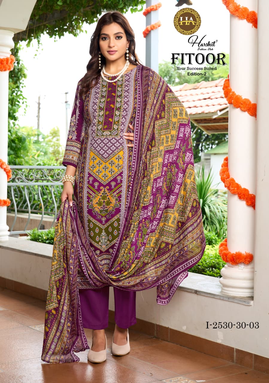 Fitoor Edition 2 Harshit Fashion Viscose Reyon Karachi Salwar Suits Wholesaler Ahmedabad