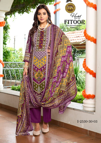 Fitoor Edition 2 Harshit Fashion Viscose Reyon Karachi Salwar Suits Wholesaler Ahmedabad