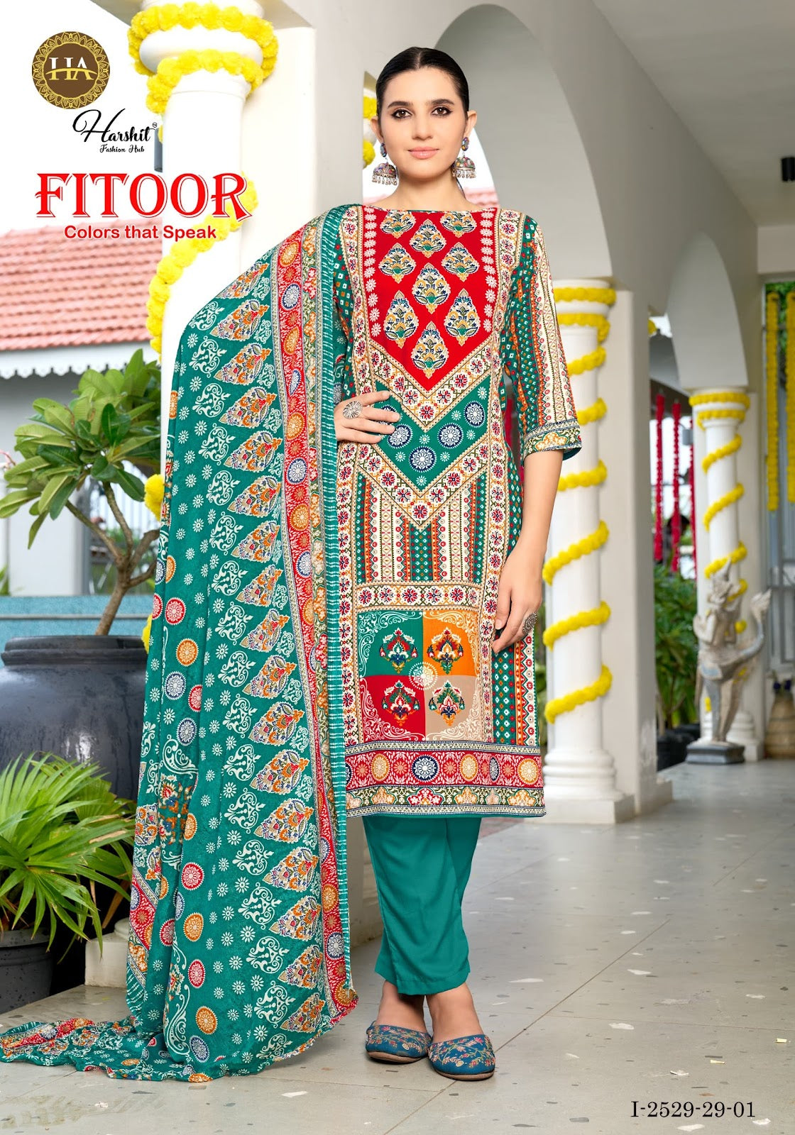 Fitoor Harshit Fashion Viscose Reyon Karachi Salwar Suits Exporter Ahmedabad