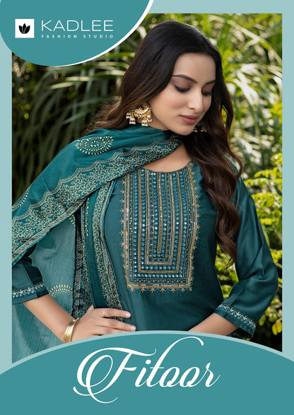 Fitoor Kadlee Gaji Silk Readymade Pant Style Suits Manufacturer Ahmedabad