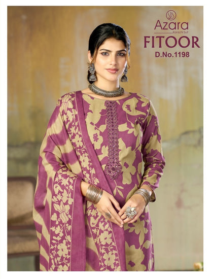 Fitoor Radhika Fashion Azara Lawn Cotton Karachi Salwar Suits Wholesale Rate