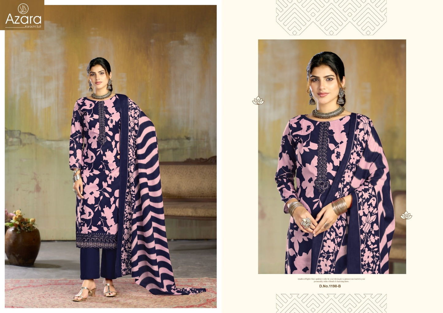 Fitoor Radhika Fashion Azara Lawn Cotton Karachi Salwar Suits Wholesale Rate