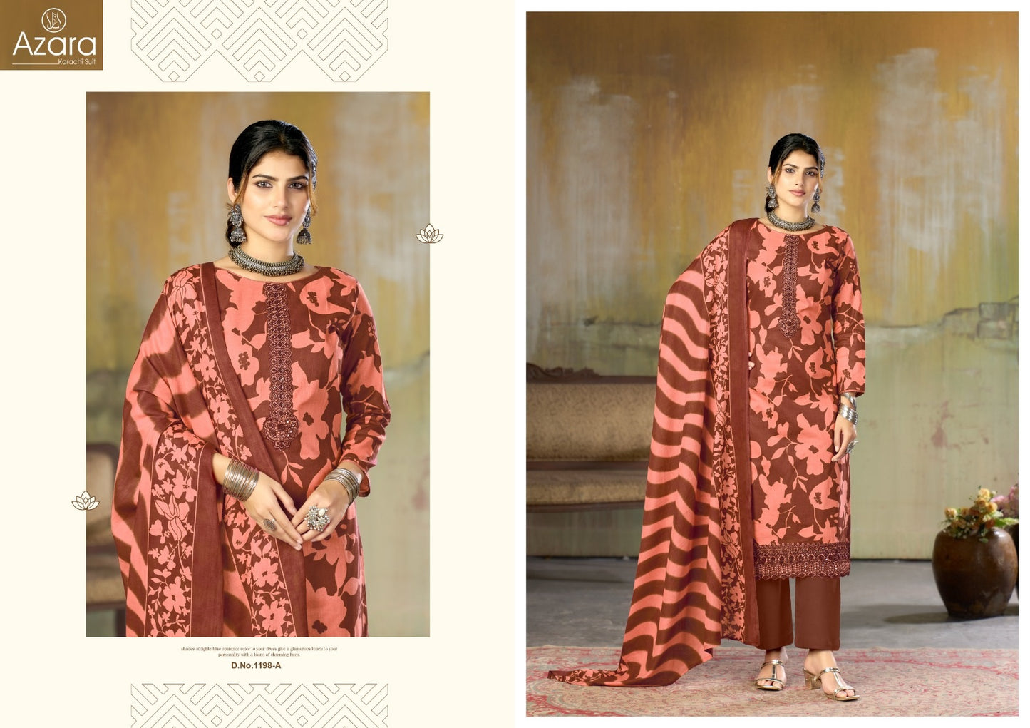 Fitoor Radhika Fashion Azara Lawn Cotton Karachi Salwar Suits Wholesale Rate