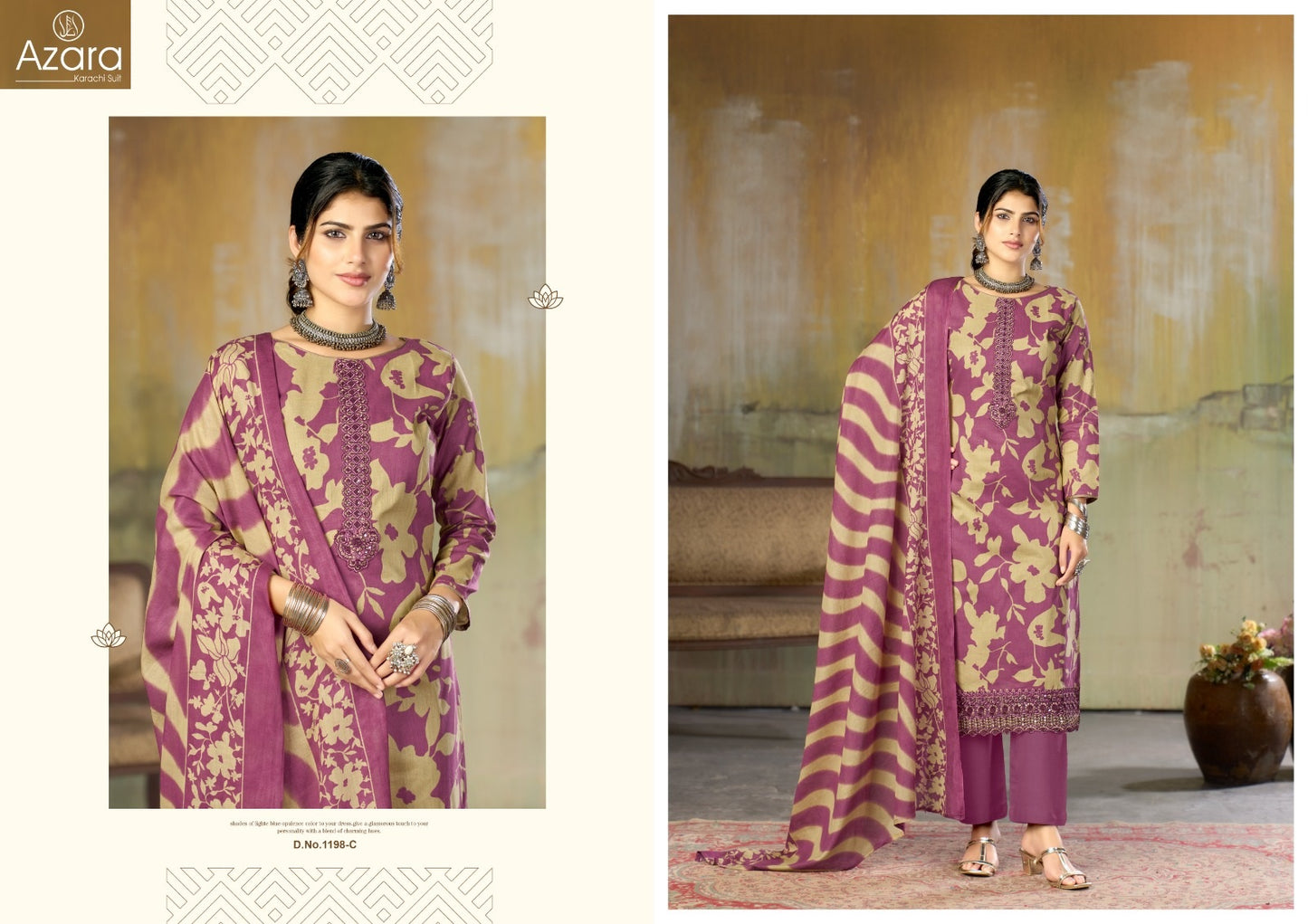 Fitoor Radhika Fashion Azara Lawn Cotton Karachi Salwar Suits Wholesale Rate