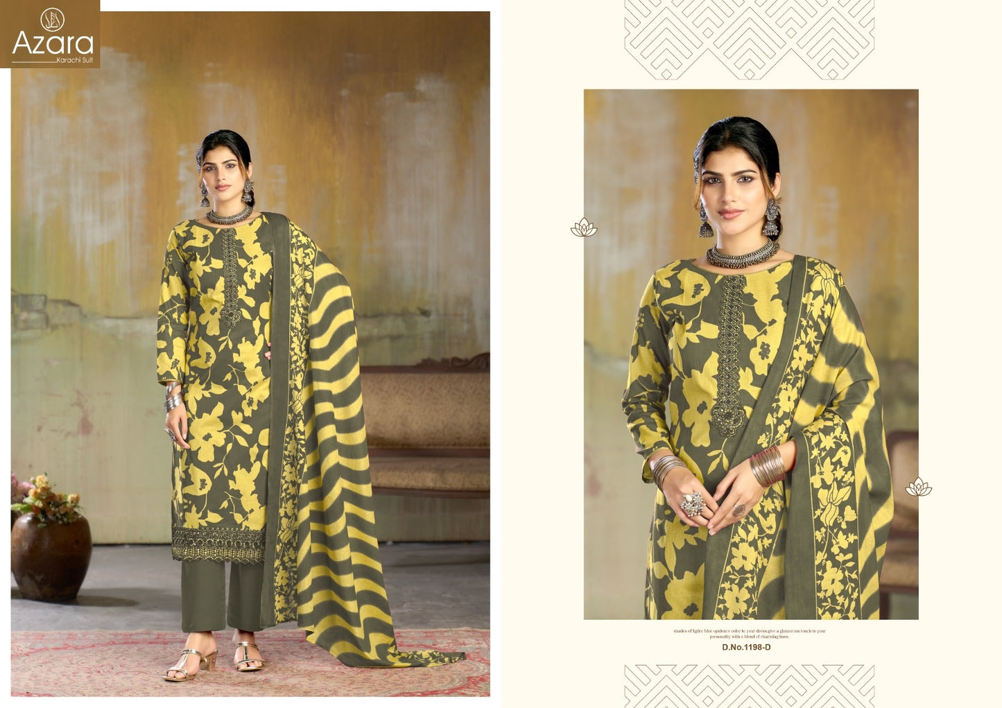 Fitoor Radhika Fashion Azara Lawn Cotton Karachi Salwar Suits Wholesale Rate