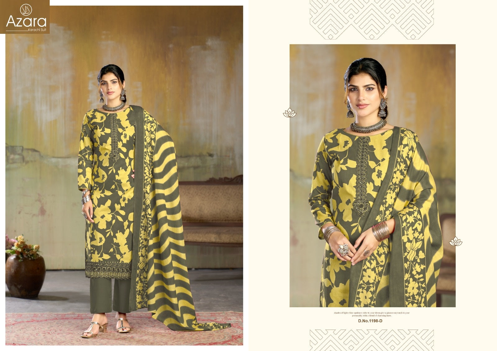 Fitoor Radhika Fashion Azara Lawn Cotton Karachi Salwar Suits Wholesale Rate