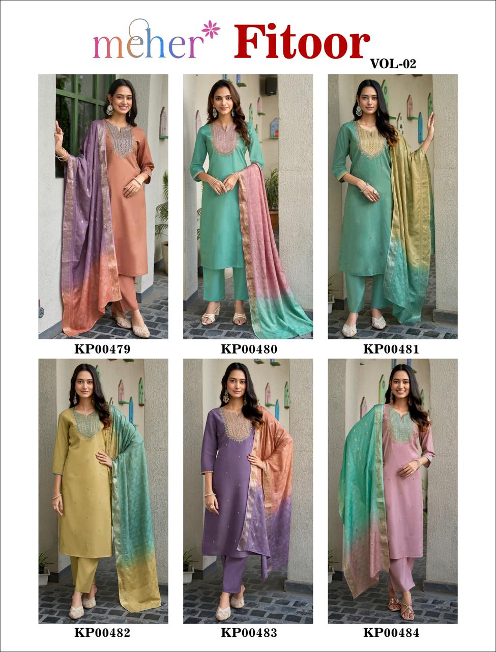 Fitoor Vol 2 Meher Roman Readymade Pant Style Suits Exporter India