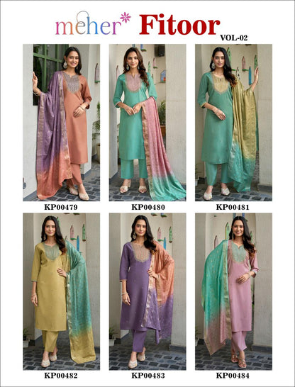 Fitoor Vol 2 Meher Roman Readymade Pant Style Suits Exporter India