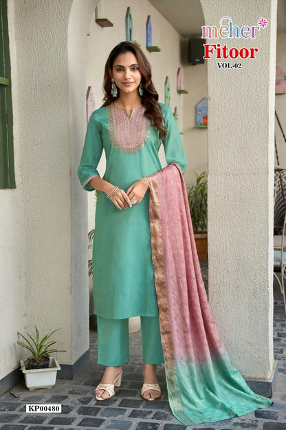 Fitoor Vol 2 Meher Roman Readymade Pant Style Suits Exporter India
