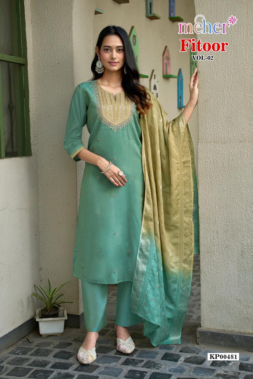 Fitoor Vol 2 Meher Roman Readymade Pant Style Suits Exporter India