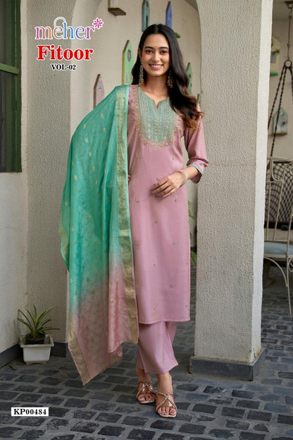 Fitoor Vol 2 Meher Roman Readymade Pant Style Suits Exporter India