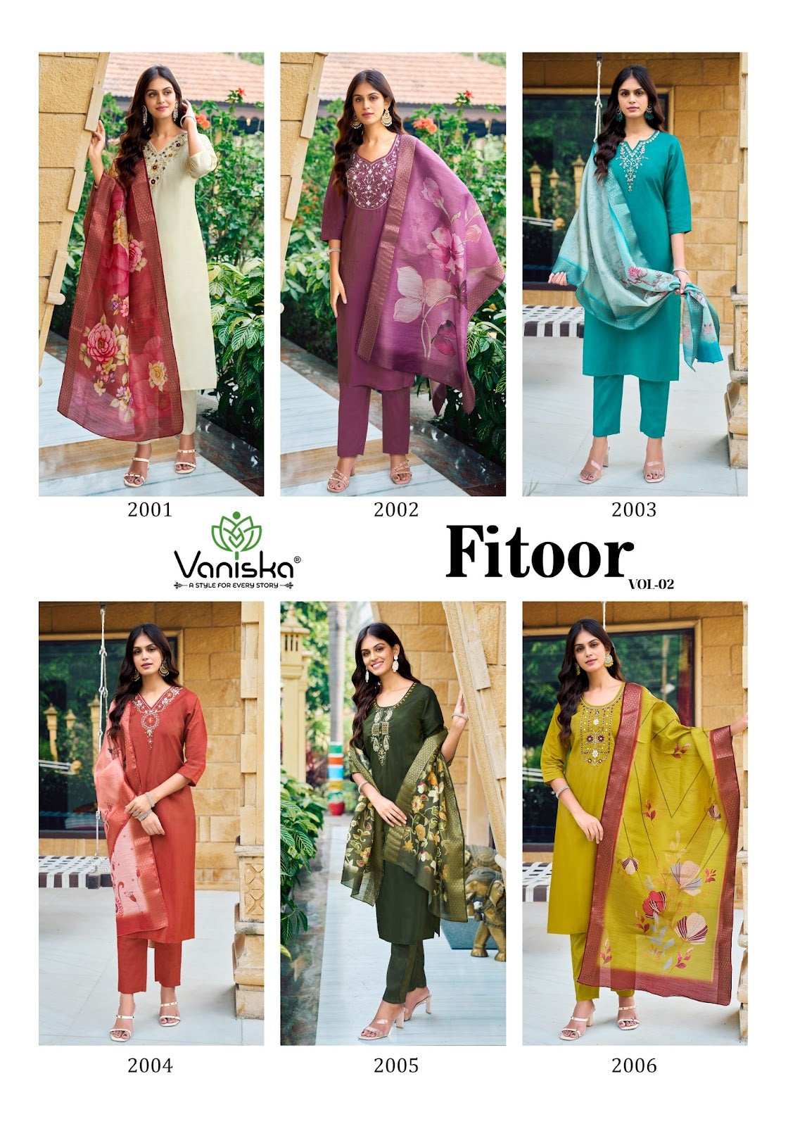 Fitoor Vol 2 Vaniska Roman Simmer Readymade Pant Style Suits Exporter Ahmedabad