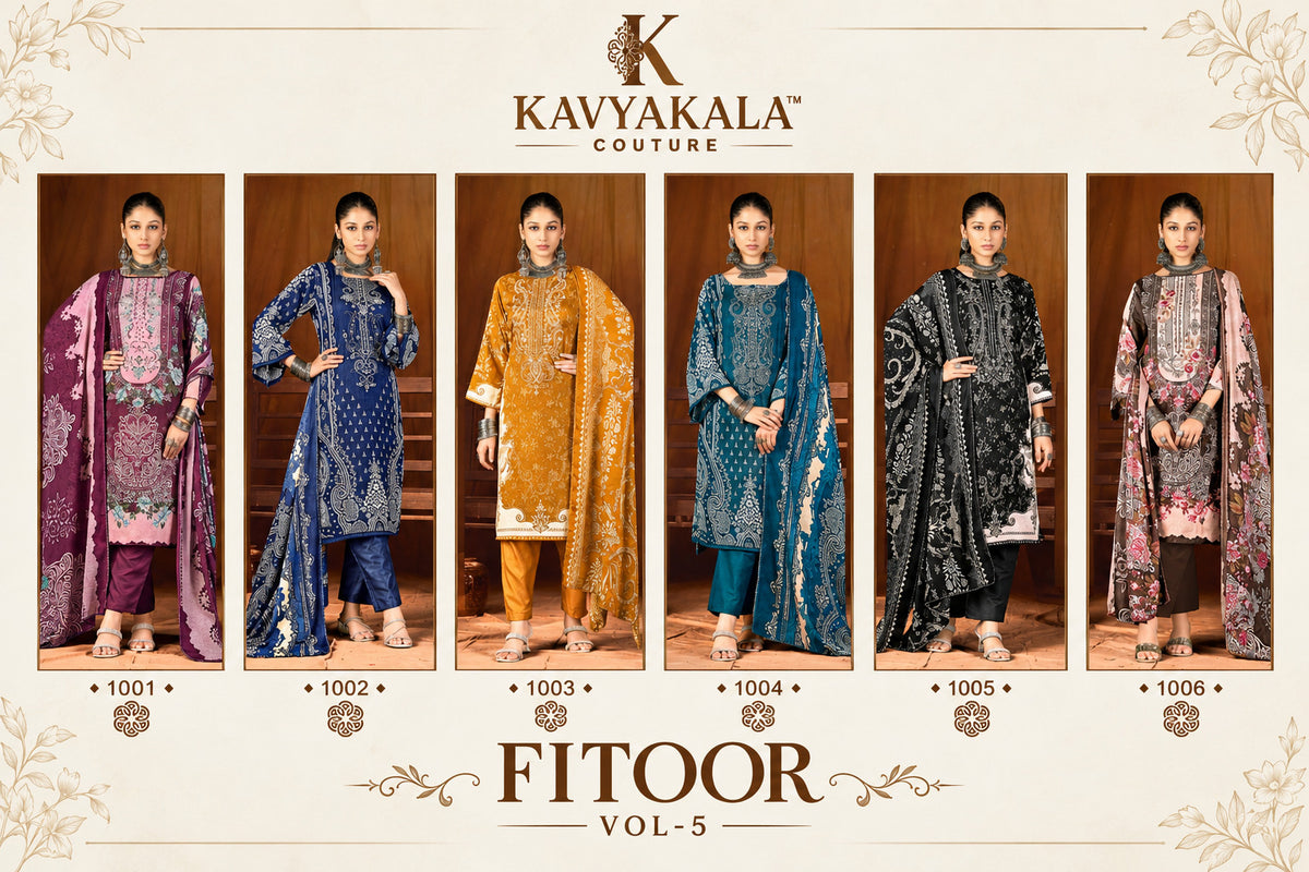 Fitoor Vol 5 Kavyakala Woolen Pashmina Suits Wholesaler India