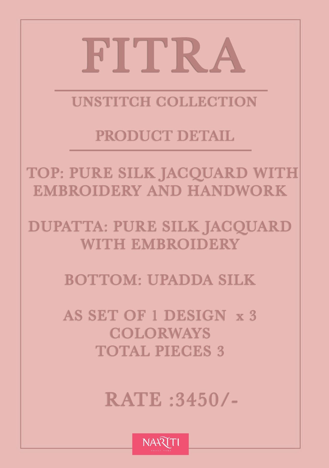 Fitra Naariti Silk Pant Style Suits Exporter