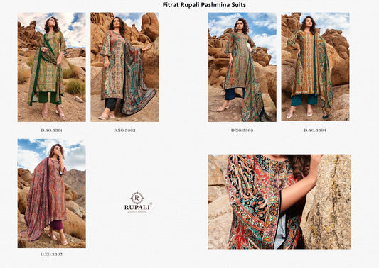 Fitrat Rupali Viscose Pashmina Suits Exporter Ahmedabad