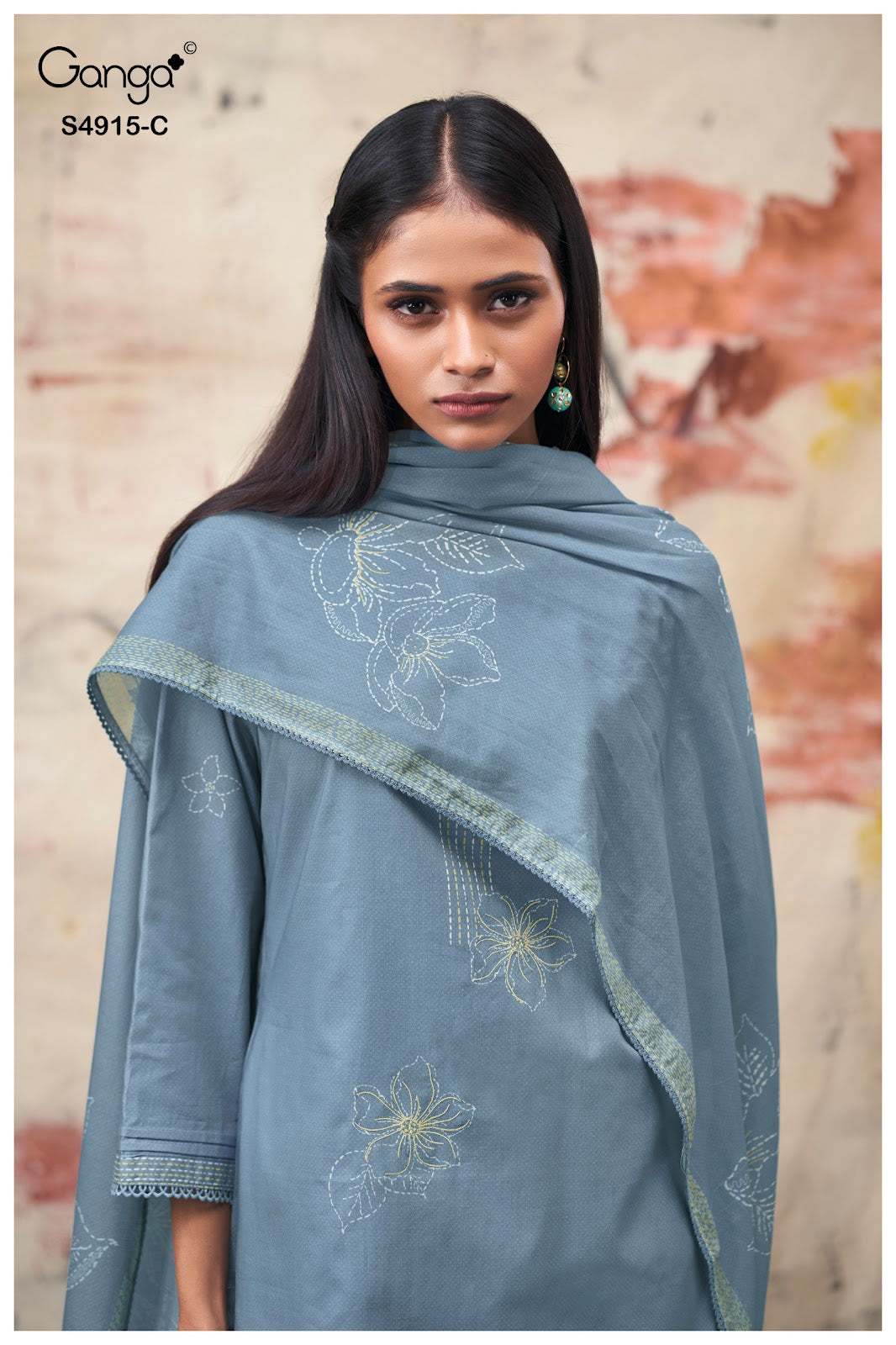 Fivanshi S4915 Ganga Cotton Plazzo Style Suits Exporter India