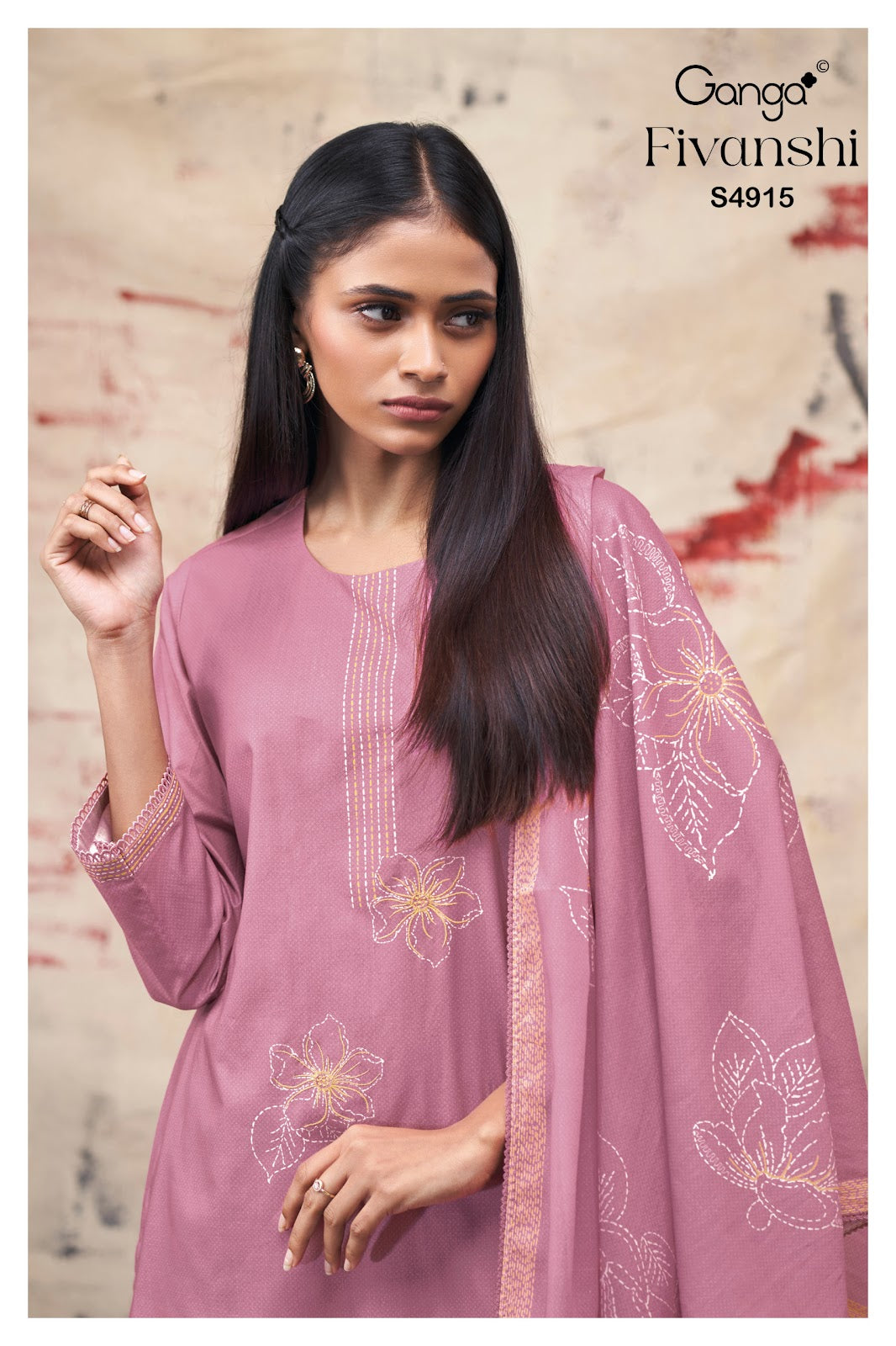 Fivanshi S4915 Ganga Cotton Plazzo Style Suits Exporter India