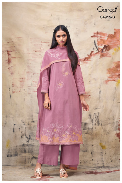 Fivanshi S4915 Ganga Cotton Plazzo Style Suits Exporter India