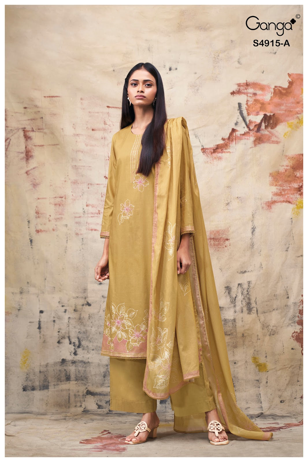 Fivanshi S4915 Ganga Cotton Plazzo Style Suits Exporter India