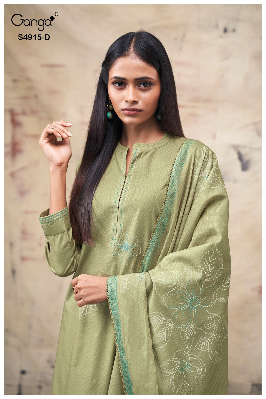 Fivanshi S4915 Ganga Cotton Plazzo Style Suits Exporter India