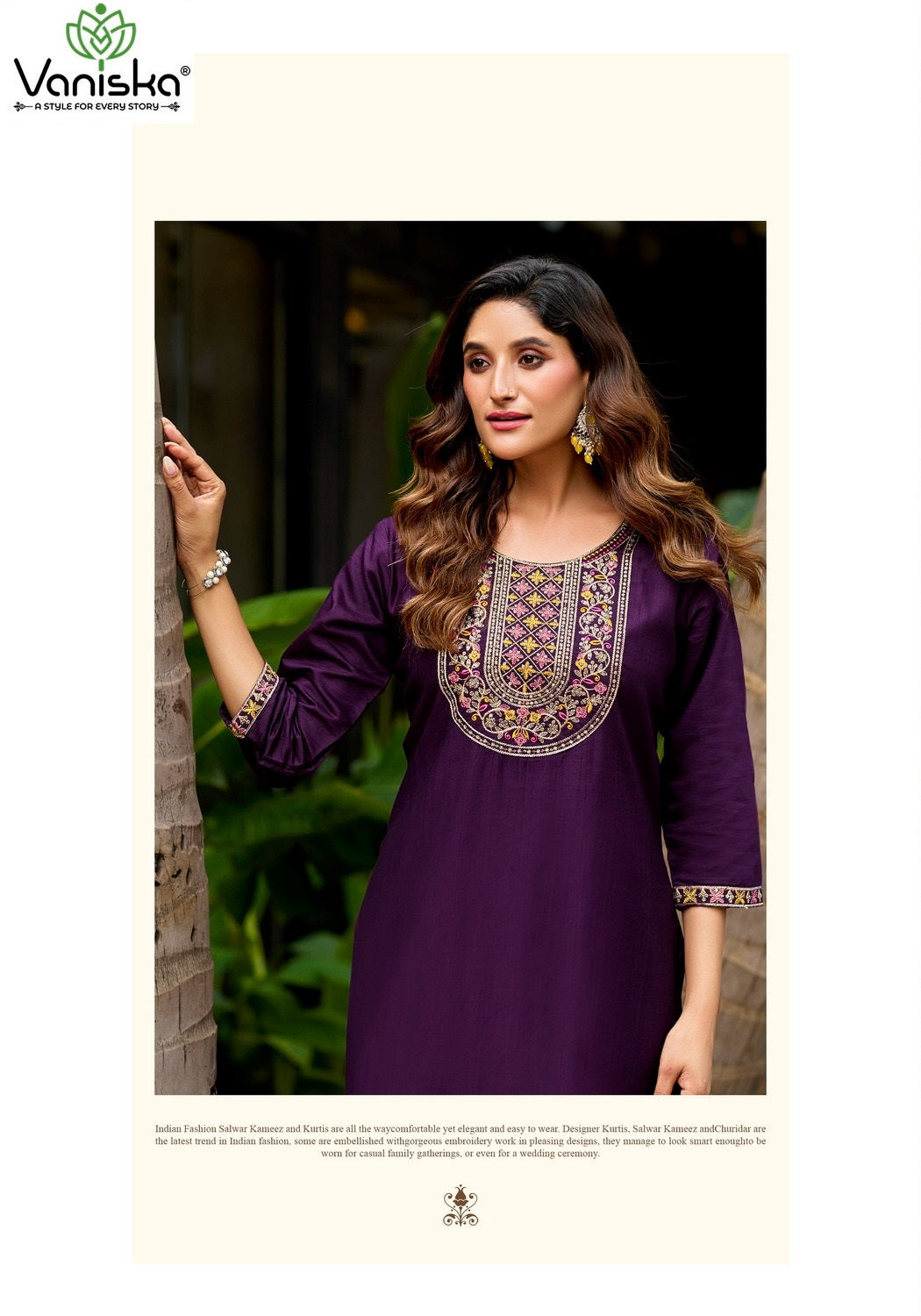 Five Star Vol 2 Vaniska Vatican Silk Long Straight Kurti Wholesaler Ahmedabad