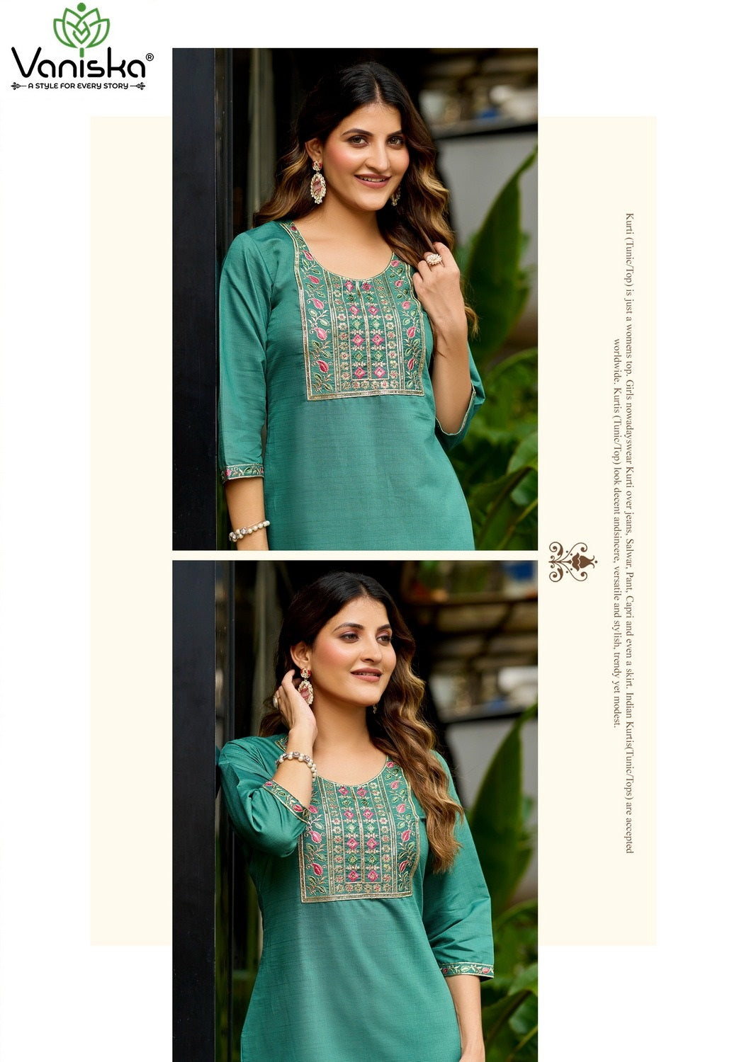 Five Star Vol 2 Vaniska Vatican Silk Long Straight Kurti Wholesaler Ahmedabad