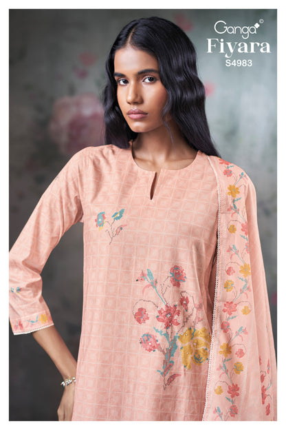 Fiyara 4983 Ganga Cotton Pant Style Suits Exporter