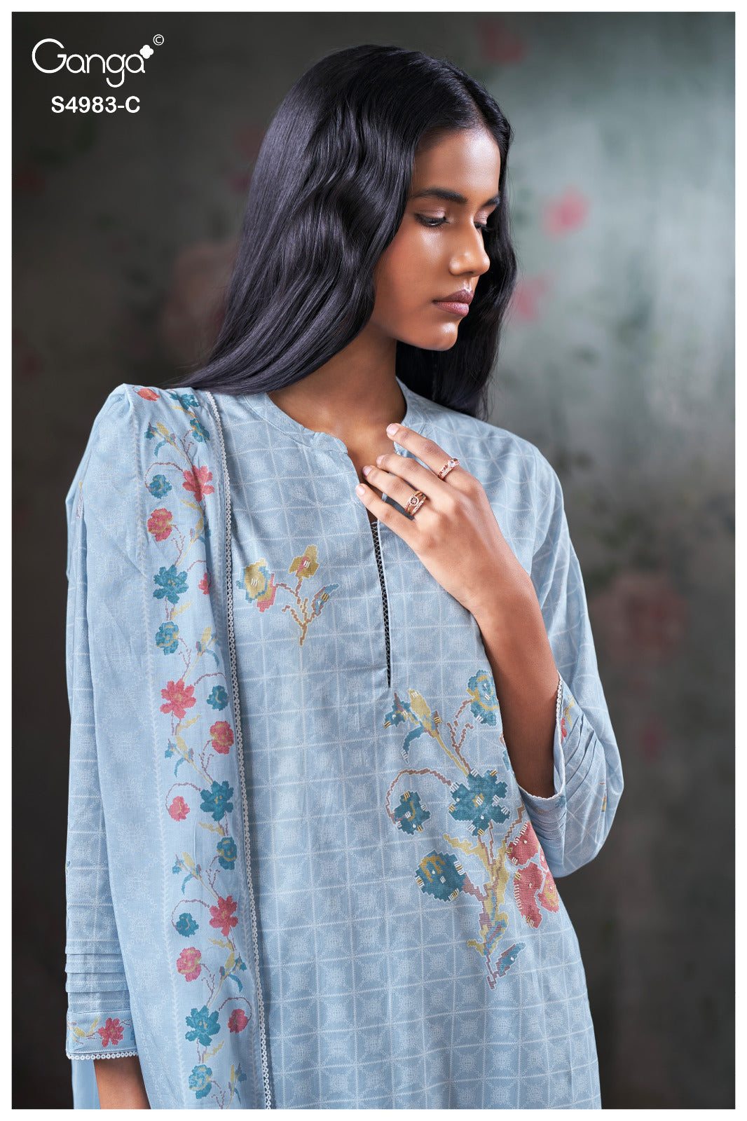 Fiyara 4983 Ganga Cotton Pant Style Suits Exporter