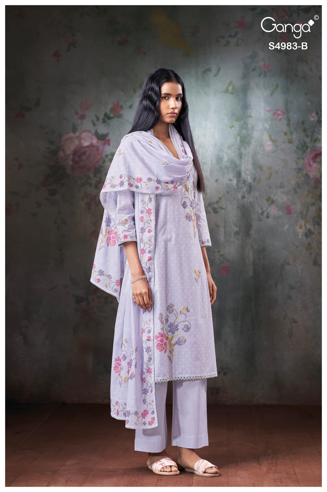 Fiyara 4983 Ganga Cotton Pant Style Suits Exporter