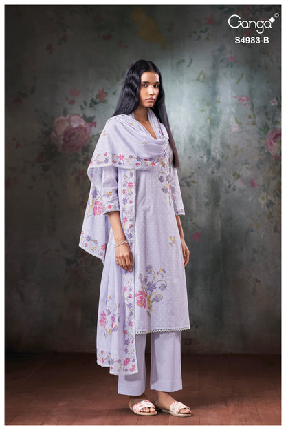 Fiyara 4983 Ganga Cotton Pant Style Suits Exporter