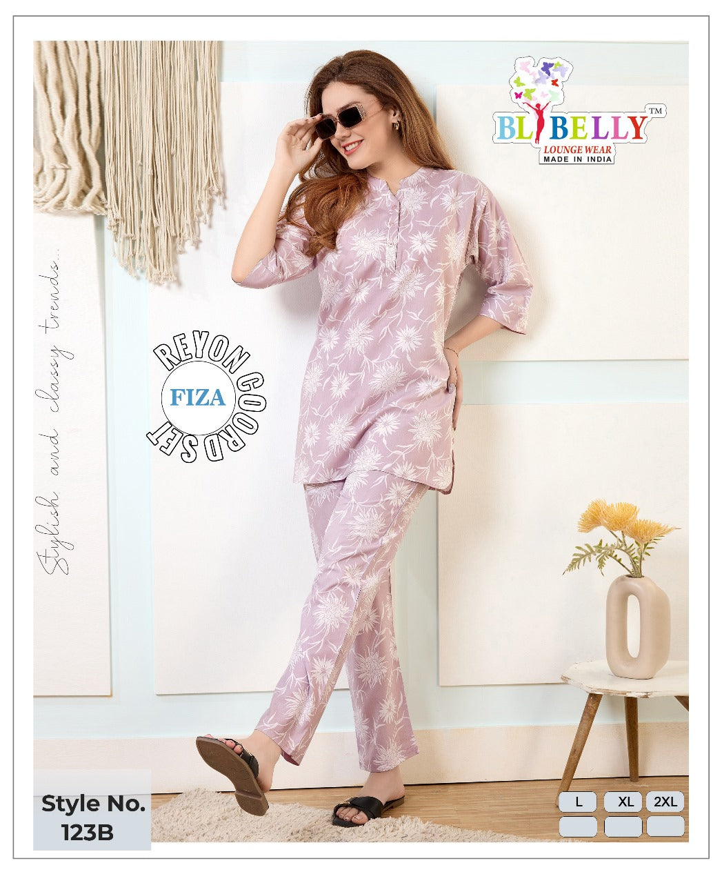 Fiza 120-122 Belly Rayon Co Ord Set Wholesaler Gujarat