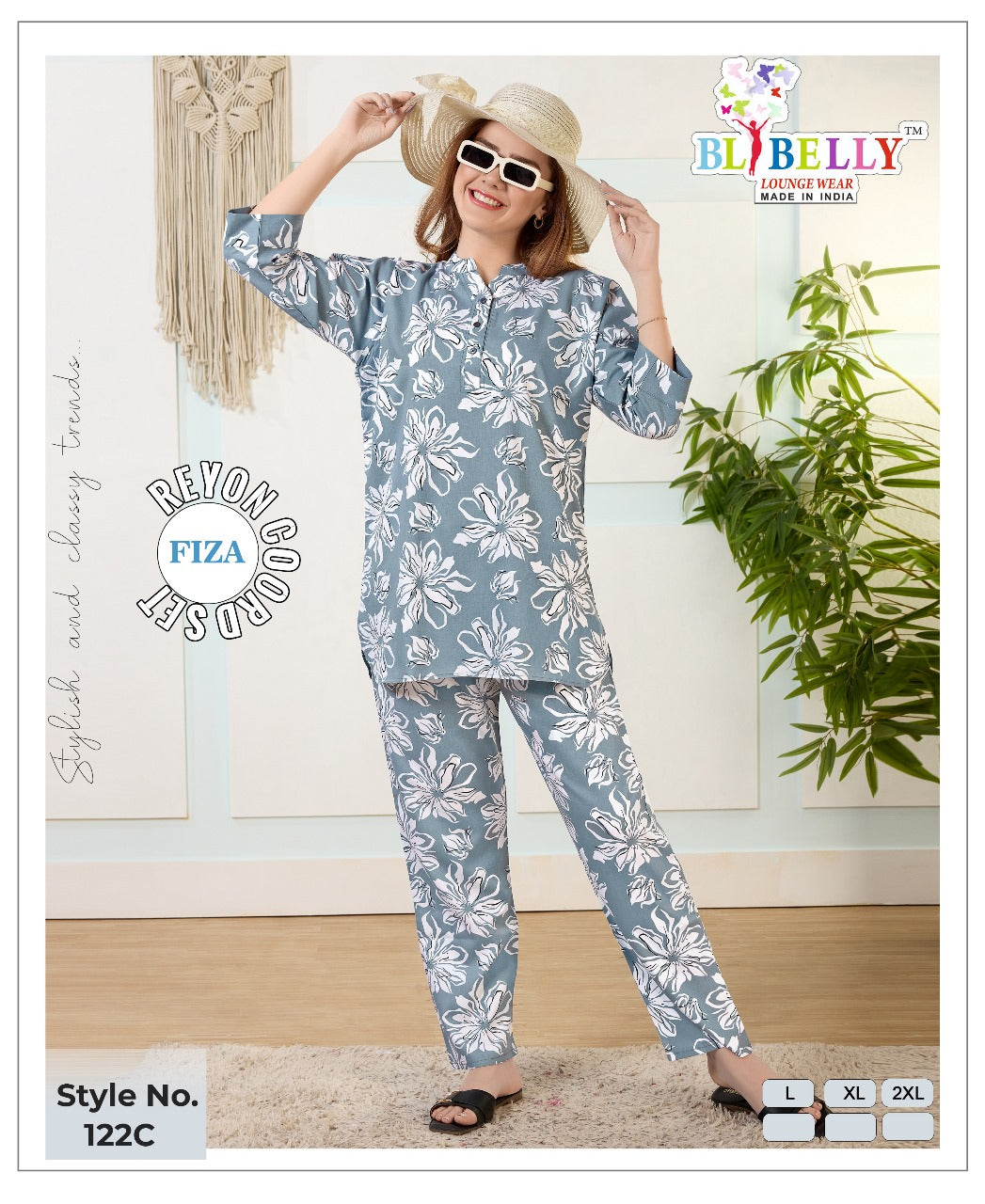 Fiza 120-122 Belly Rayon Co Ord Set Wholesaler Gujarat