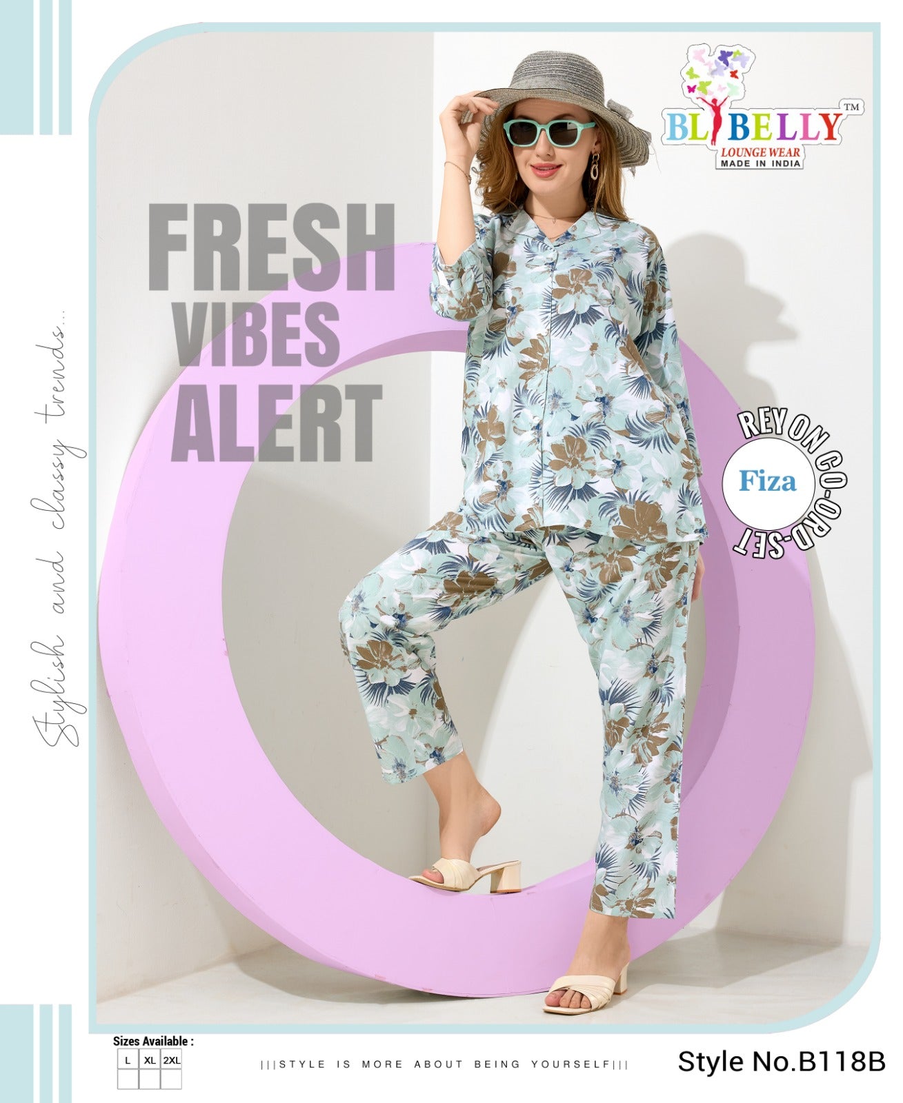 Fiza B115-119 Belly Rayon Co Ord Set Wholesale