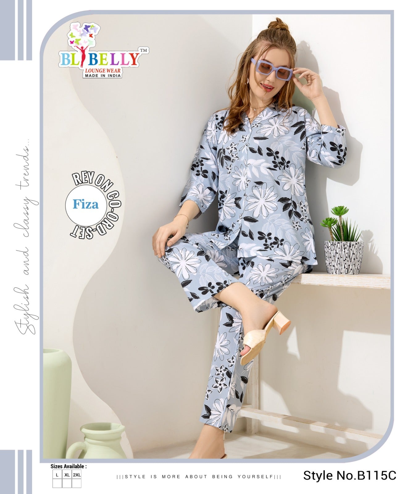 Fiza B115-119 Belly Rayon Co Ord Set Wholesale
