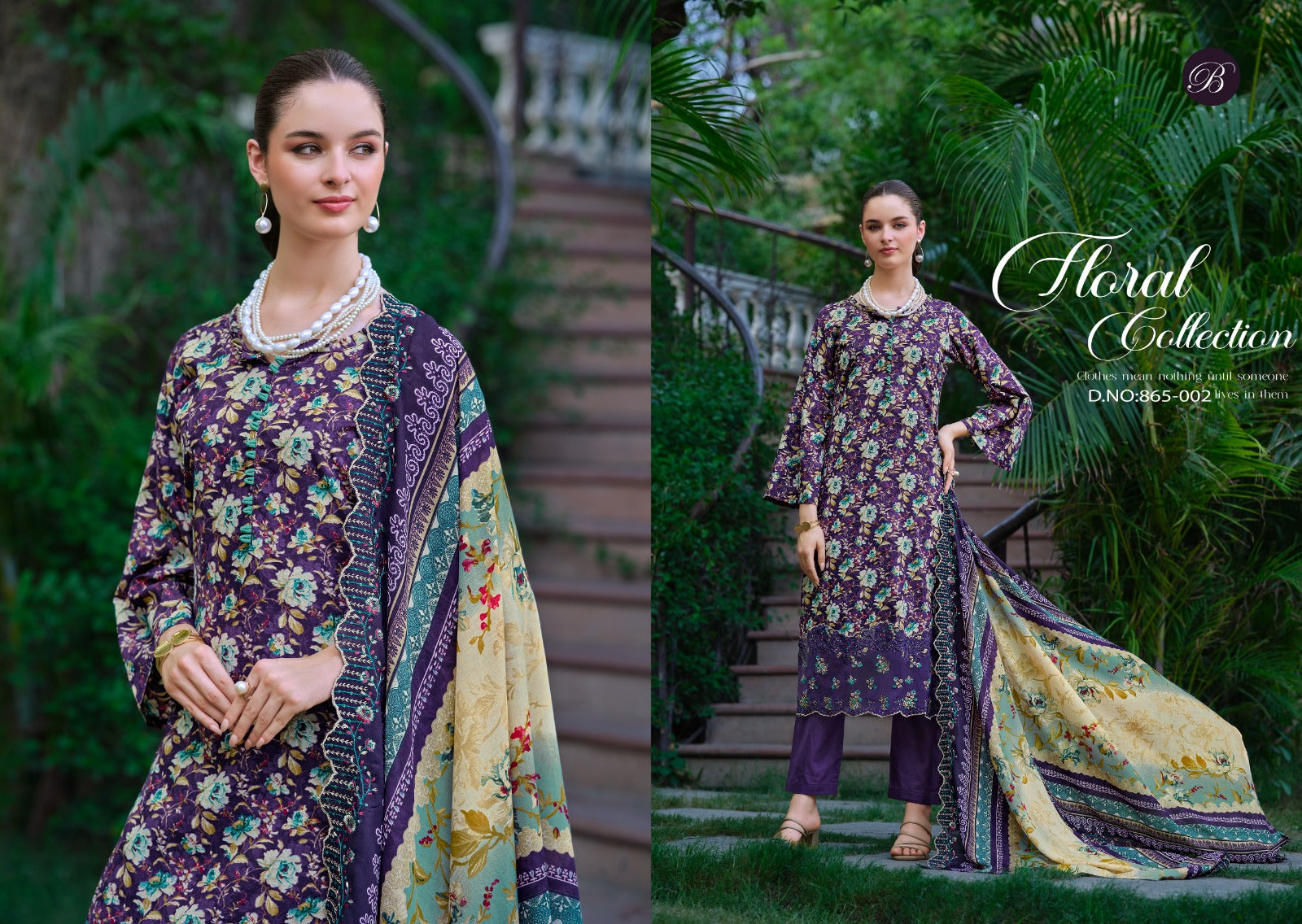 Fiza Belliza Designer Studio Cotton Karachi Readymade Suits Wholesaler Gujarat